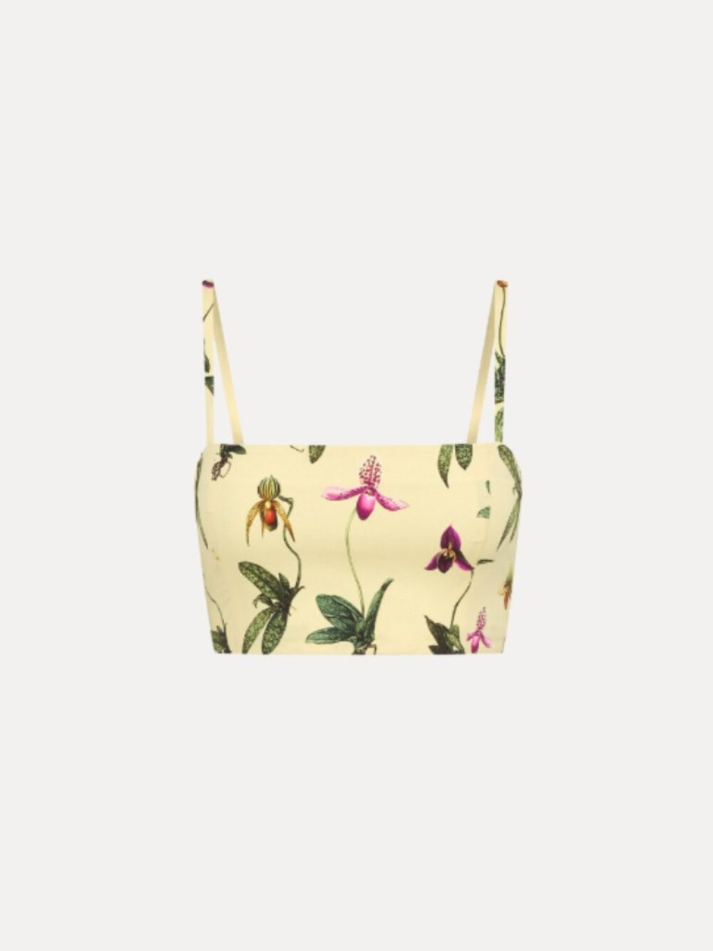 Oscar De La Renta Orchid Cotton Poplin Cropped Tank Size 2/XS Style 25RN728SOL - Picture 2 of 6